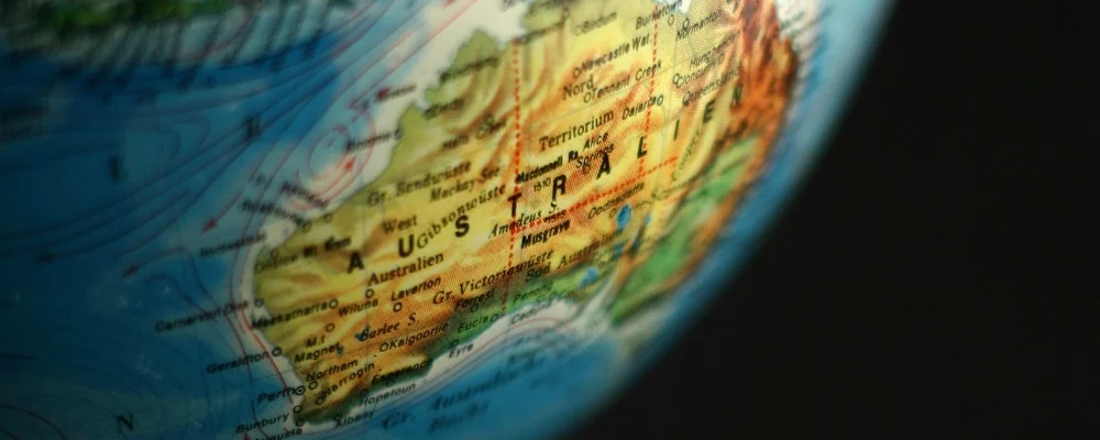 La carte de l'Australie programme vacances travail australie