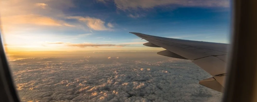 Horizon vue d'un avion